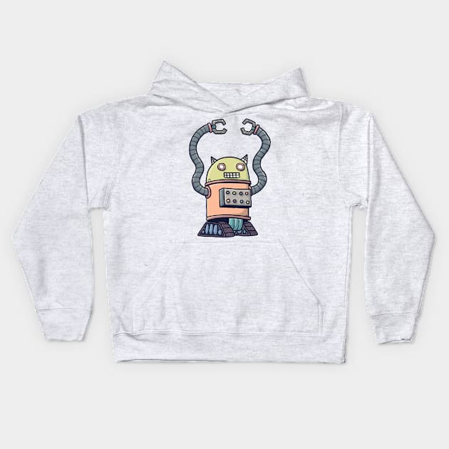 CatStroBot Kids Hoodie by DrewBrockington